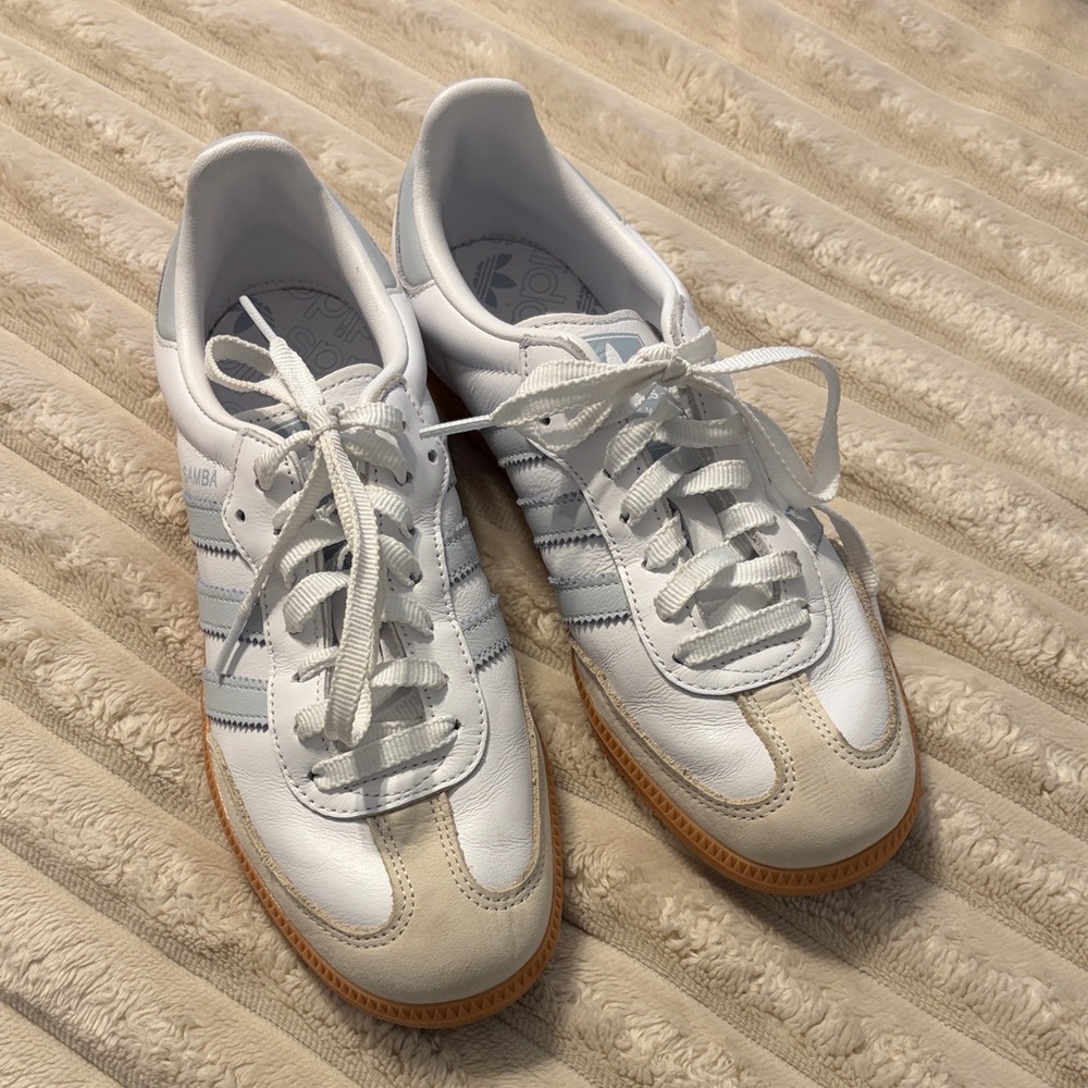 Adidas Samba White and Beige Sneakers